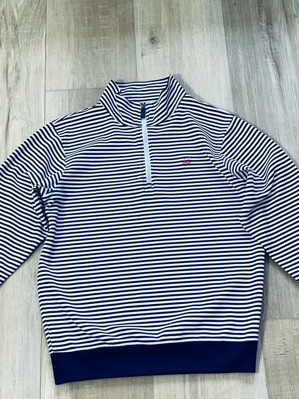 Bald Head Blues Men’s Striped 1/4 Zip Pullover Size Small